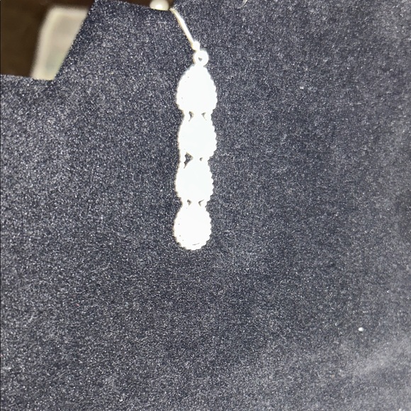 Elegant Silver and White Teardrop Earrings - Picture 2 of 5